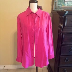 H&M Pink Button-Up Blouse